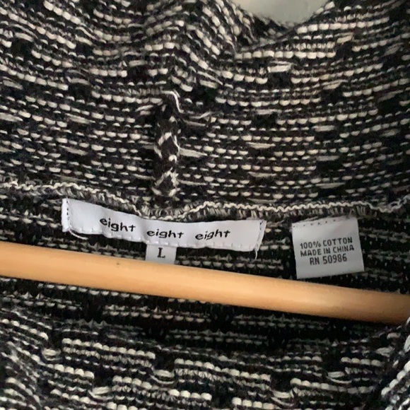 2/$20🍁 100% Cotton Black & White Cowl Neck Sweater - Picture 4 of 6